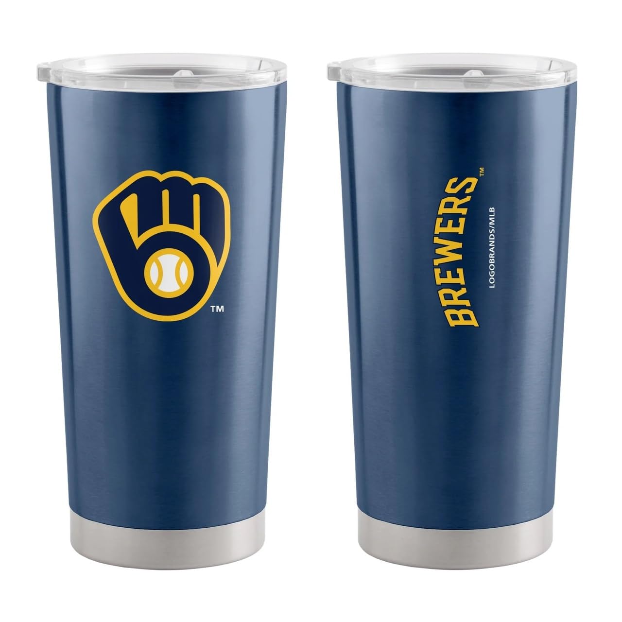 Logo Brands 516-S20T-1: Milwaukee Brewers 20oz Gameday Stainless Tumbler