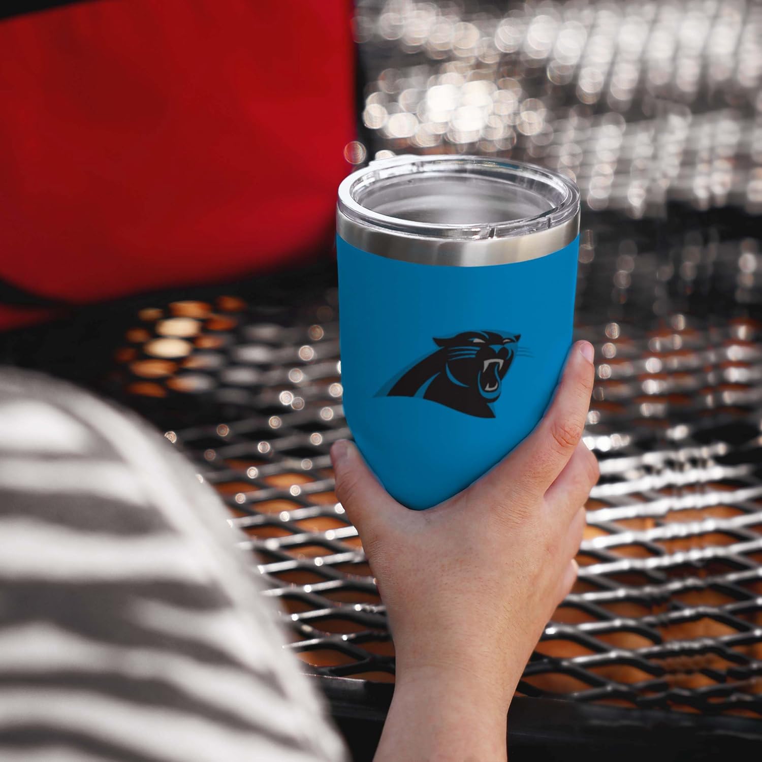 FOCO NFL Team Logo 30oz Insulated Stainless Steel Travel Mug Tumbler Carolina Panthers 30 